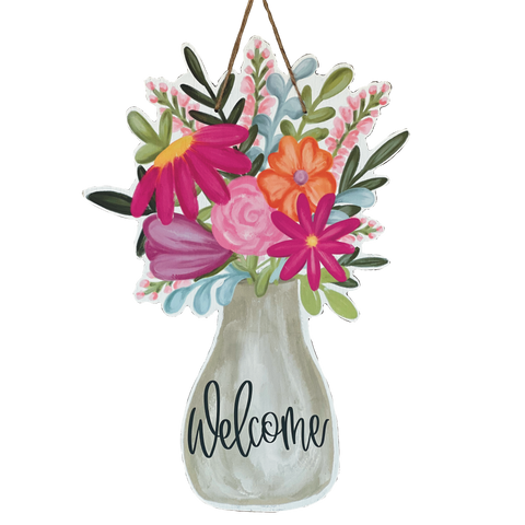 Floral Vase Door Hanger