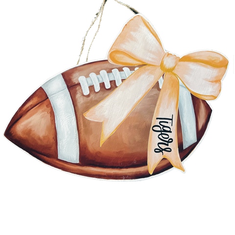 Football Bow Door Hanger