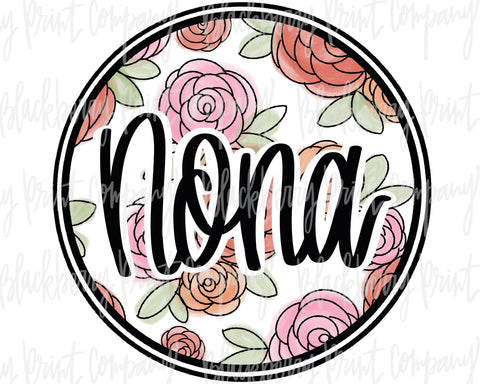 DTF Transfer Nona Floral Watercolor