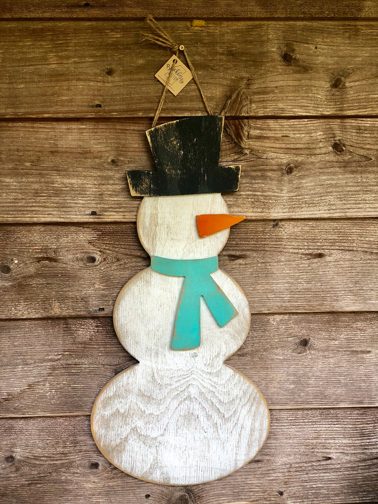 Snowman with Scarf Door Hanger